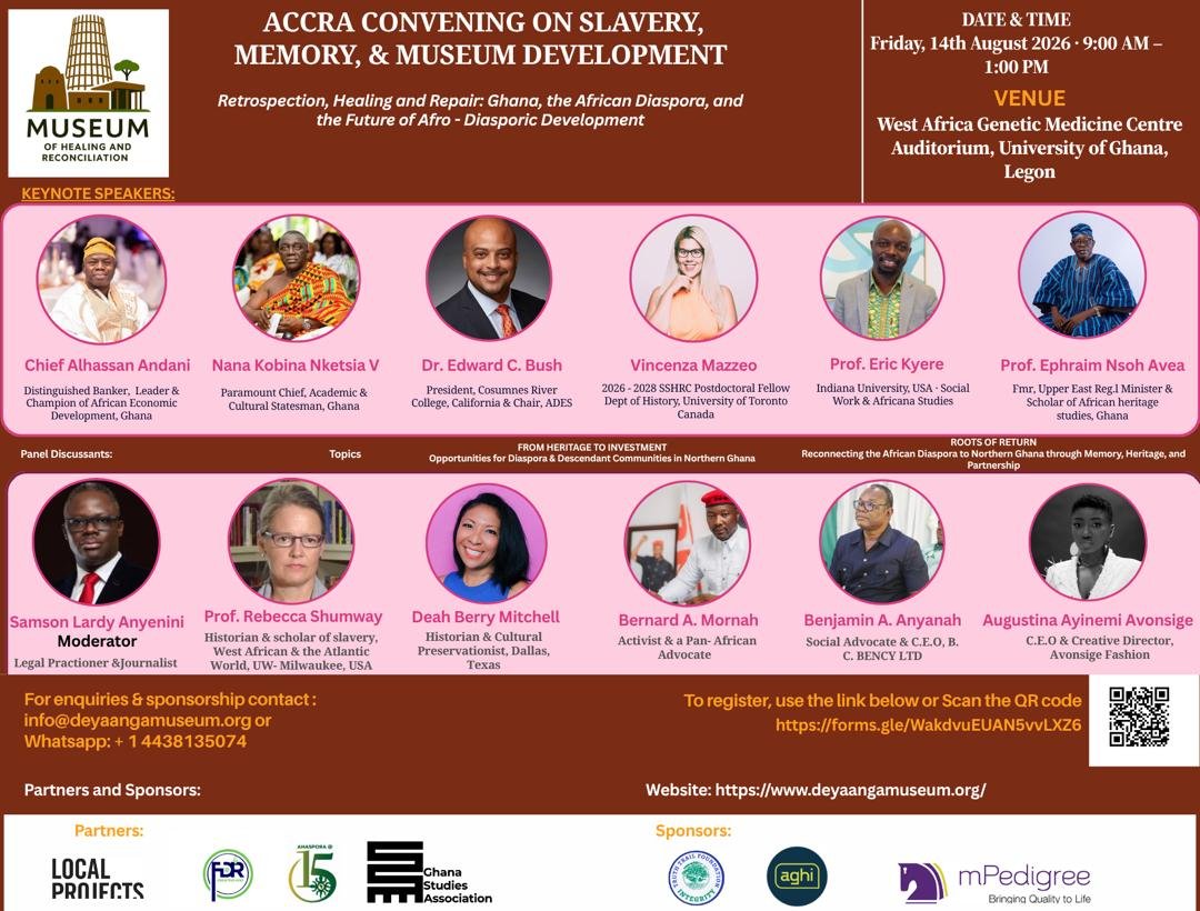 Accra Convening on Slavery, Memory and Museum Development — Flyer